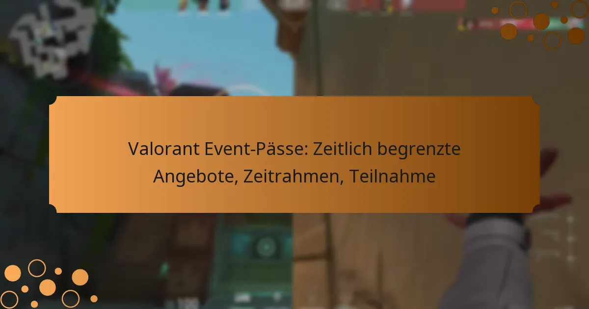Valorant Event-Pässe: Zeitlich begrenzte Angebote, Zeitrahmen, Teilnahme